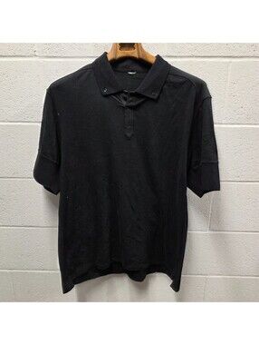Kit and Ace To The Nines Polo shirt - uniform fit Black Cotton Blend XL 23x31